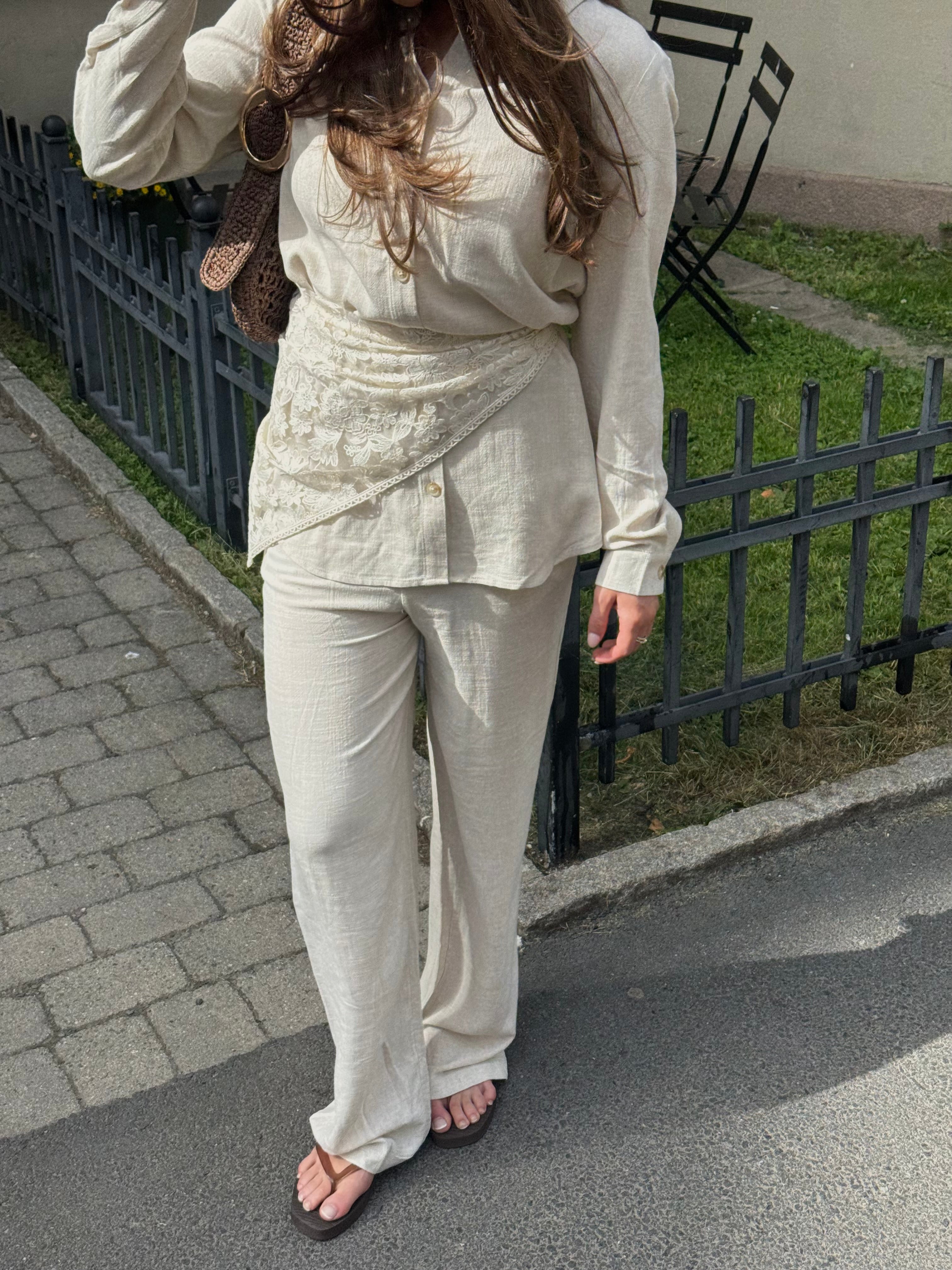 OBJSANNE Pants - Sandshell